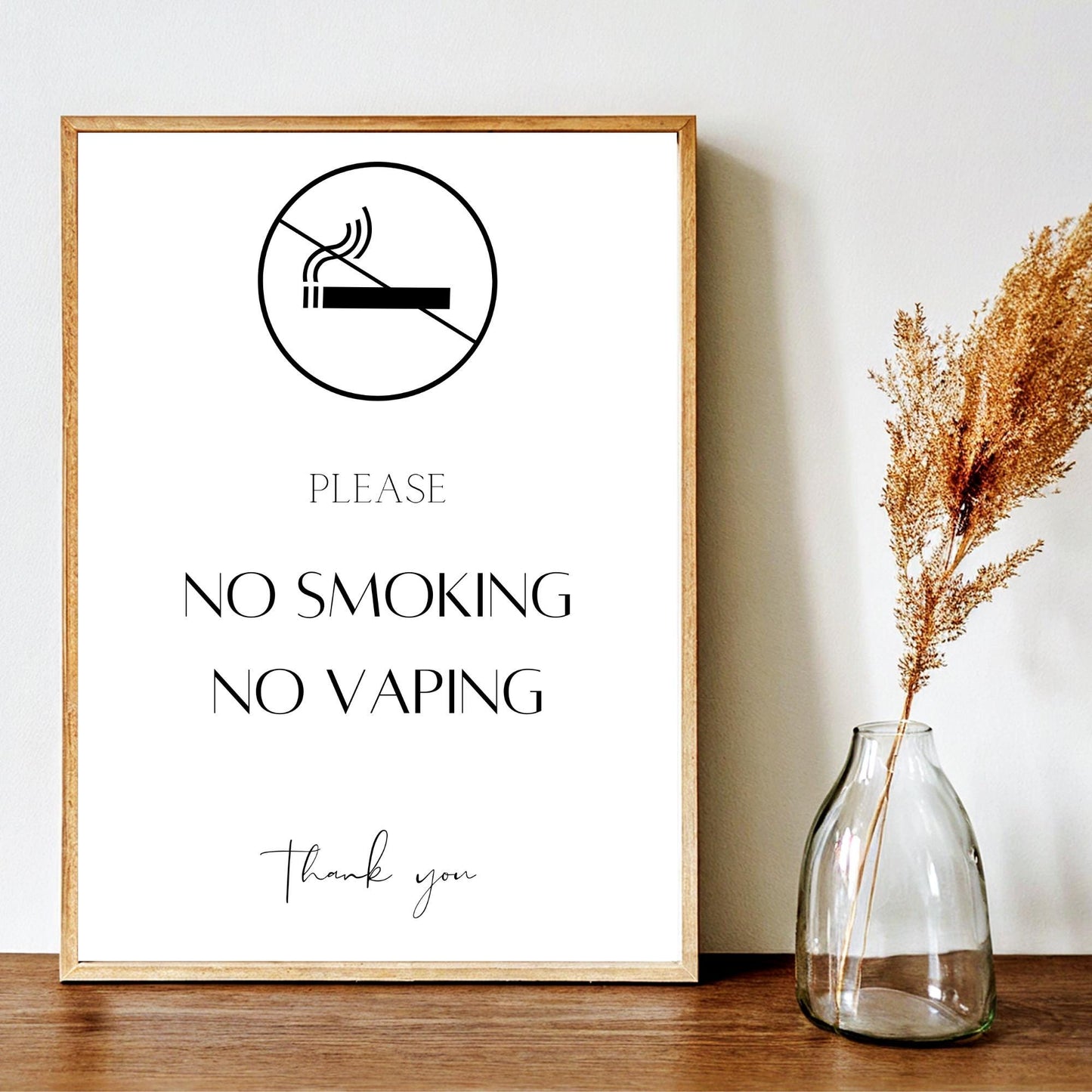 No Smoking Sign, No Smoking or Vaping Sign, Airbnb No Smoking Sign, VRBO, Airbnb Sign, Editable No Smoking Sign, No Smoking Printable Sign