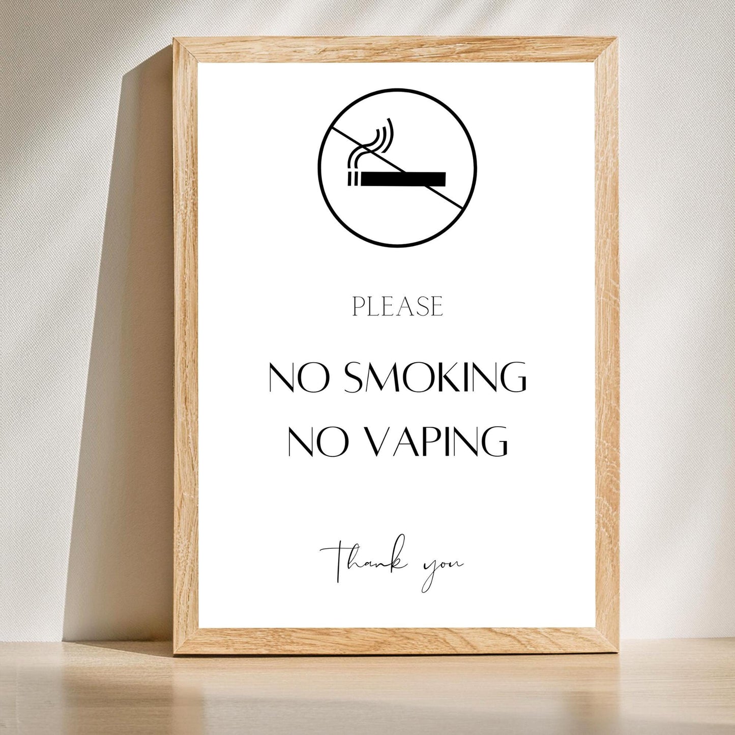 No Smoking Sign, No Smoking or Vaping Sign, Airbnb No Smoking Sign, VRBO, Airbnb Sign, Editable No Smoking Sign, No Smoking Printable Sign